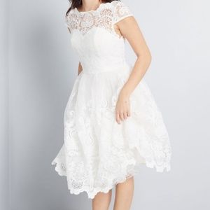 Chi chi london white lace dress NWT